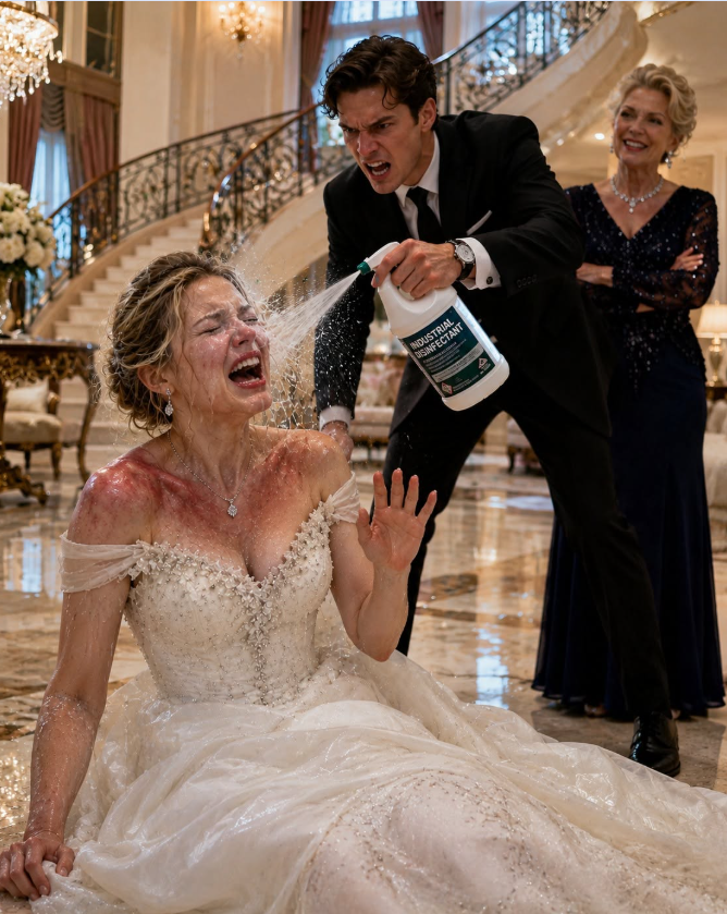 ONE DAY AFTER OUR WEDDING, MY HUSBAND SPRAYED INDUSTRIAL DISINFECTANT INTO MY FACE WHILE HIS MOTHER WATCHED—HE DIDN’T KNOW THE ENTIRE ATTACK HAD BEEN RECORDED