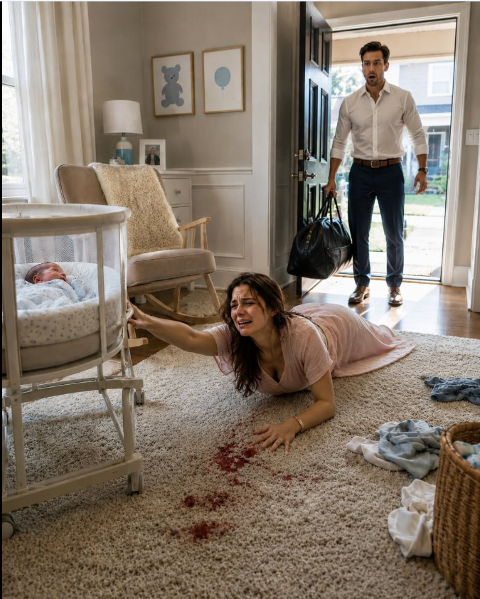 MY HUSBAND LEFT ME BLEEDING BESIDE OUR NEWBORN FOR HIS BIRTHDAY TRIP—THREE DAYS LATER, HE CAME HOME TO AN EMPTY BASSINET AND LEARNED WHAT HIS SELFISHNESS HAD REALLY COST