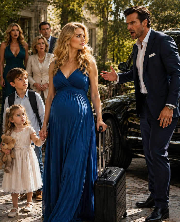 EIGHT MONTHS PREGNANT, I WATCHED MY HUSBAND MOVE HIS MISTRESS INTO OUR HOME—HE EXPECTED ME TO BEG. INSTEAD, I SMILED, TOOK OUR CHILDREN, AND LEFT BEFORE HE REALIZED HIS EMPIRE WAS ALREADY FREEZING