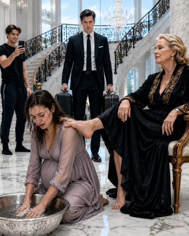I CAME HOME EARLY AND FOUND MY EIGHT-MONTH-PREGNANT WIFE KNEELING ON MARBLE, WASHING MY MOTHER’S FEET—THEN I OPENED SIX MONTHS OF BANK RECORDS AND DISCOVERED WHO HAD REALLY BEEN DRAINING OUR FAMILY