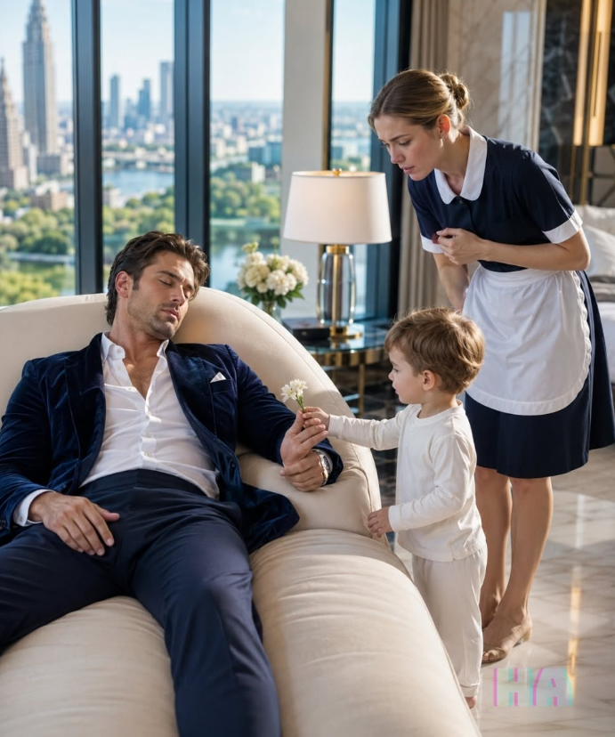 THE BILLIONAIRE PRETENDED TO FALL ASLEEP TO SEE IF ANYONE WOULD NOTICE HE WAS HURTING—THEN HIS HOUSEKEEPER’S THREE-YEAR-OLD DAUGHTER DRAGGED BACK THE ONE THING HIS DEAD MOTHER HAD LEFT BEHIND