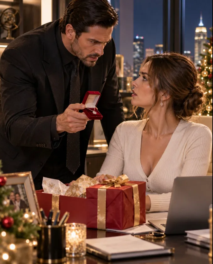THE JEALOUS MAFIA BOSS SAW THE CHRISTMAS GIFT ON HER DESK… AND DEMANDED ANSWERS