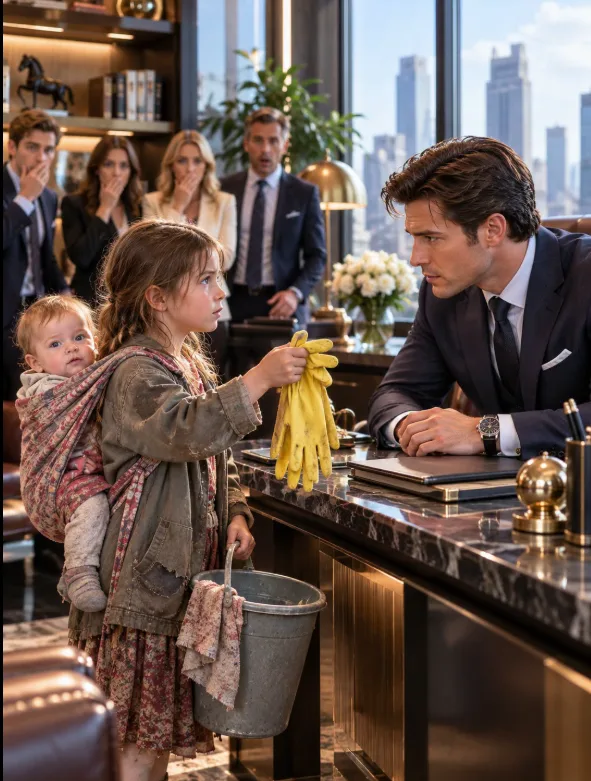 THE LITTLE GIRL WHO WALKED INTO A BILLIONAIRE’S OFFICE