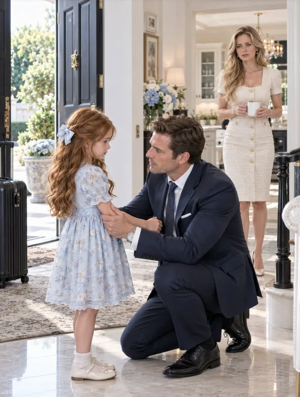 FIFTEEN MINUTES BEFORE MY BUSINESS TRIP, MY SIX-YEAR-OLD DAUGHTER CLUNG TO ME AND WHISPERED, “DADDY, PLEASE DON’T LEAVE TODAY. SHE PUTS SOMETHING IN MY JUICE WHENEVER YOU TRAVEL.” I PRETENDED TO LEAVE, CANCELED MY FLIGHT TWO BLOCKS AWAY, AND FOUND THE VIDEOS MY WIFE NEVER THOUGHT I’D SEE.