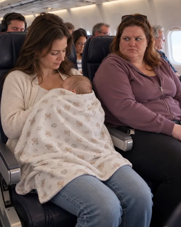 THE WOMAN BESIDE ME ON THE PLANE