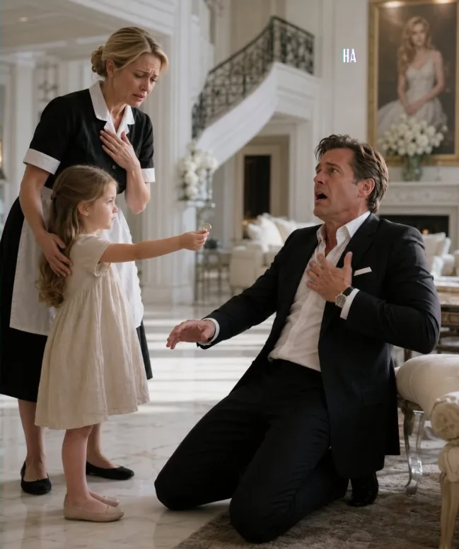 THE MAID’S LITTLE GIRL HANDED THE MILLIONAIRE HIS DEAD WIFE’S RING AND THE TRUTH MADE HIM COLLAPSE