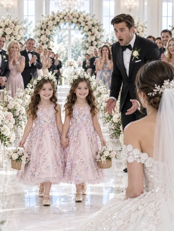 MY EX-HUSBAND INVITED ME TO HIS BILLIONAIRE WEDDING, EXPECTING ME TO ARRIVE ALONE — THEN HE SAW MY TWIN DAUGHTERS