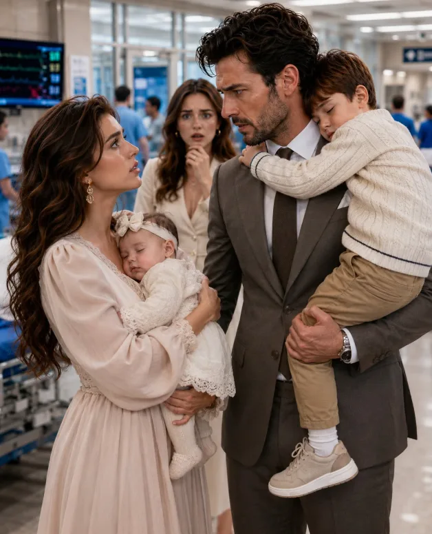 MY HUSBAND WALKED INTO THE PEDIATRIC EMERGENCY ROOM CARRYING ANOTHER WOMAN’S SIX-YEAR-OLD SON WHILE OUR EIGHT-MONTH-OLD BABY BURNED AGAINST MY CHEST WITH A 103.4-DEGREE FEVER