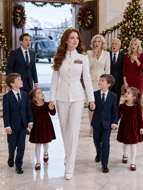 MY EX-HUSBAND INVITED HIS “CHILDLESS” FORMER WIFE TO CHRISTMAS DINNER—THEN A MILITARY HELICOPTER LANDED OUTSIDE HIS FAMILY ESTATE AND FOUR 8-YEAR-OLD BOYS STEPPED OUT WITH ME