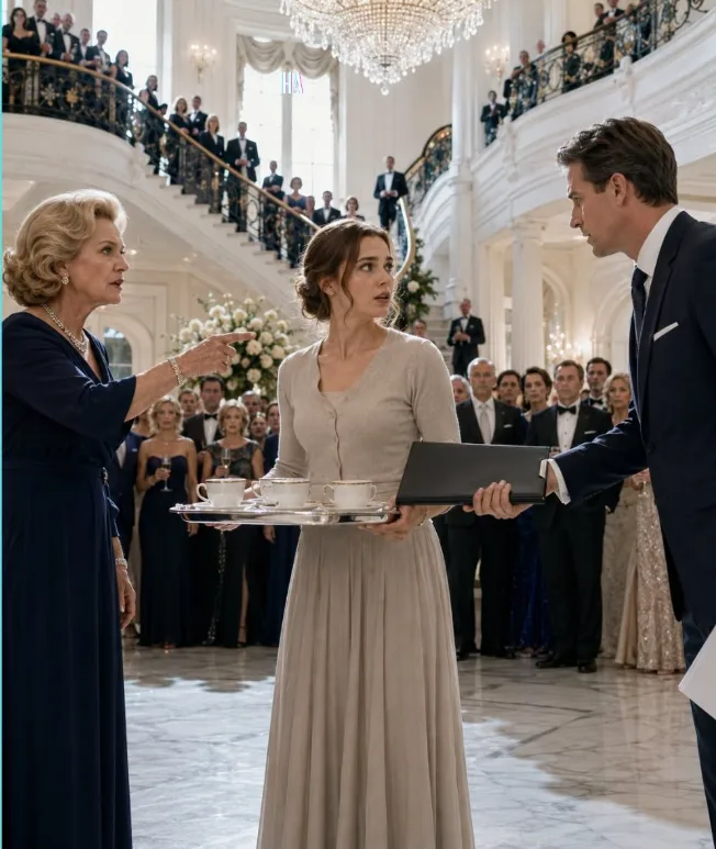 HER MOTHER-IN-LAW MADE HER SERVE COFFEE TO TWO HUNDRED GUESTS, THEN THE BANK MANAGER ASKED FOR THE ONLY SIGNATURE THAT COULD SAVE THE MANSION