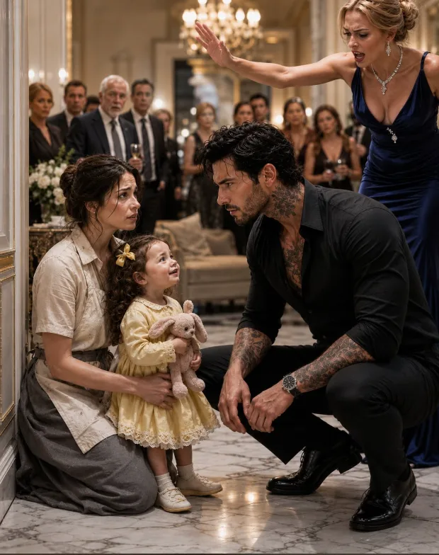 THE MAFIA BOSS’S FIANCÉE SLAPPED THE HOUSEKEEPER IN FRONT OF TWELVE CRIME FAMILIES — THEN HER THREE-YEAR-OLD DAUGHTER STEPPED BETWEEN THEM WITH A TEDDY BEAR, AND THE SYMBOL UNDER ITS EAR MADE MILAN’S MOST FEARED MAN LOCK EVERY DOOR