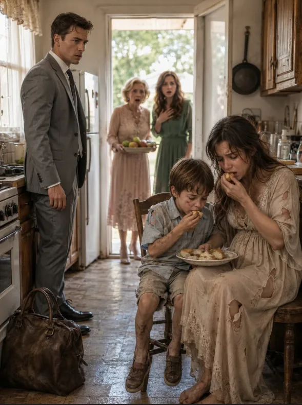 I CAME HOME FROM SAUDI ARABIA WITHOUT TELLING ANYONE AFTER FIVE YEARS OF BACKBREAKING WORK—AND FOUND MY WIFE AND SON STARVING BEHIND THE MANSION I PAID FOR WHILE MY MOTHER AND SISTER PARTIED INSIDE