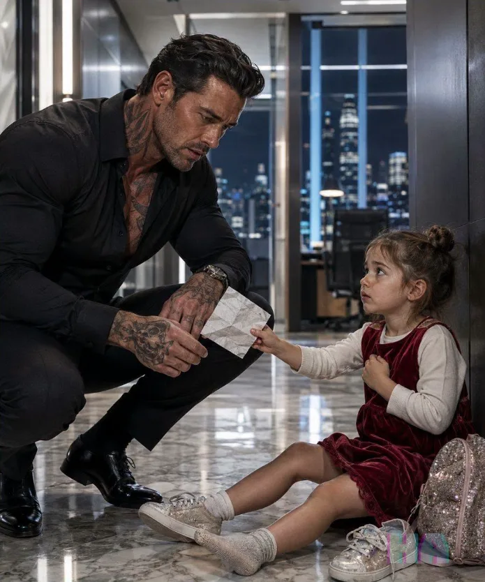 THE BILLIONAIRE FOUND HIS MAID’S FOUR-YEAR-OLD DAUGHTER ASLEEP OUTSIDE HIS OFFICE—BUT THE NOTE CLUTCHED IN HER TINY FIST EXPOSED THE MAN HE HAD TRUSTED WITH HIS ENTIRE EMPIRE