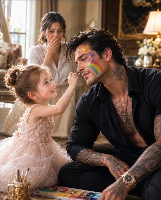 A THREE-YEAR-OLD HOUSEKEEPER’S DAUGHTER PAINTED ALL OVER MY FACE WHILE I PRETENDED TO SLEEP—AN OFFENSE THAT COULD HAVE TERRIFIED GROWN MEN INSIDE MY CHICAGO MANSION. BUT WHEN I OPENED MY EYES AND HEARD WHY SHE HAD DONE IT, THE FEARED MAFIA BOSS EVERYONE CALLED HEARTLESS NEARLY BROKE IN FRONT OF THEM.