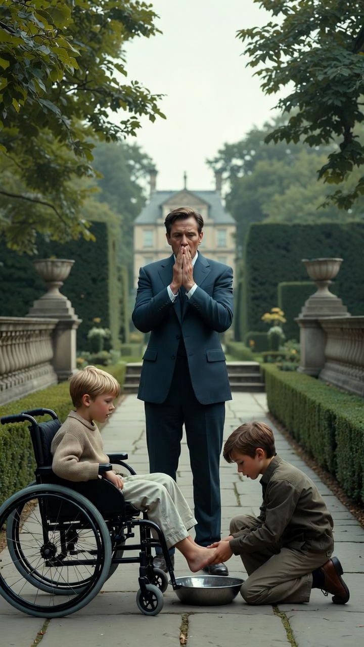 A Strange Boy Climbed a Billionaire’s Fence With a Basin—Days Later, His Paralyzed Son Did Something Doctors Said Was Impossible
