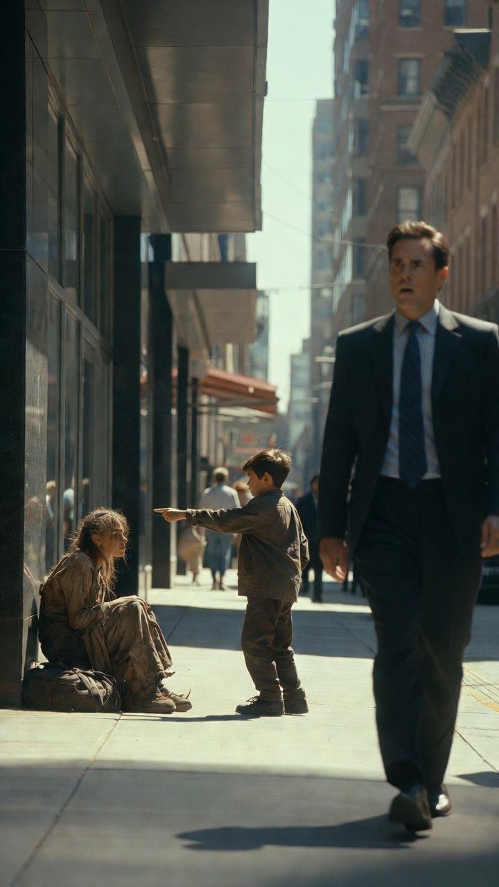 He Ignored a Homeless Woman—Until His Son Said Four Words That Changed Everything