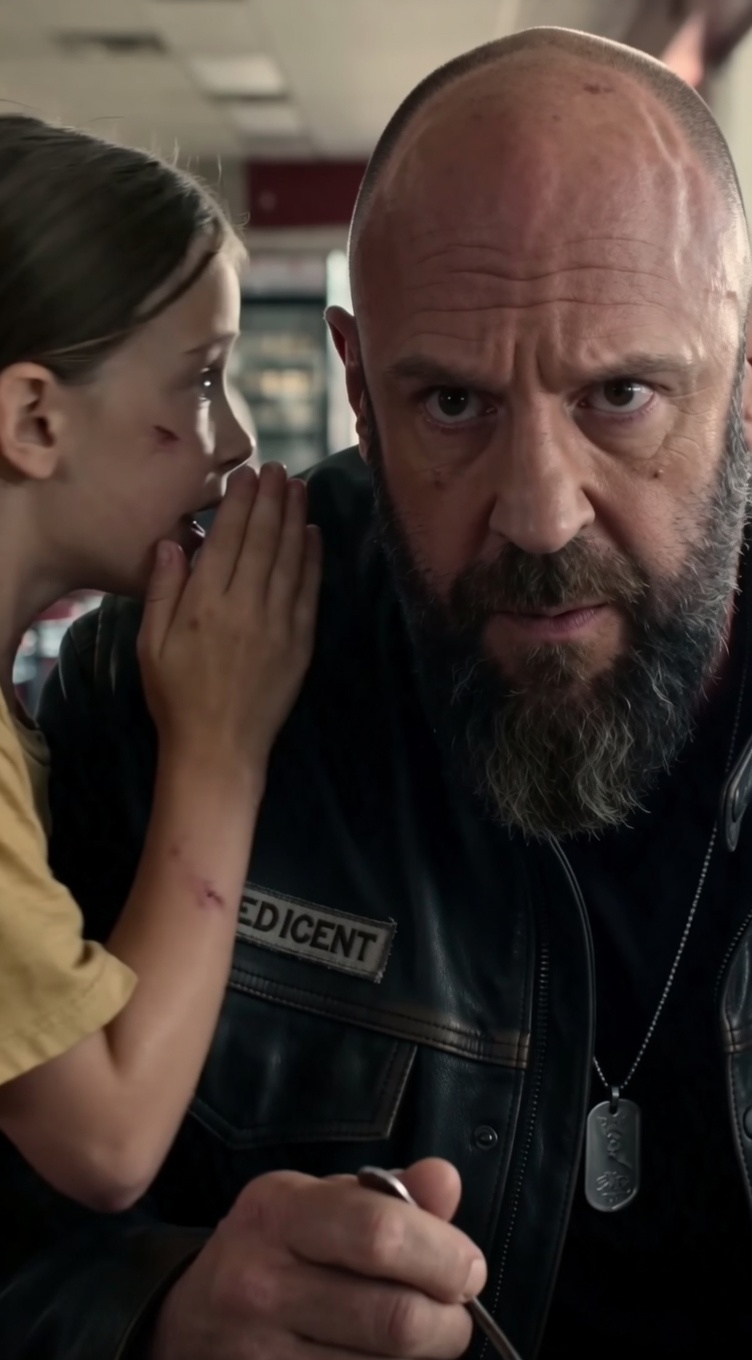 THE LITTLE GIRL WHISPERED “THAT’S NOT MY DAD” TO A BIKER—MINUTES LATER, HE FOUND THE WOMAN HE’D BEEN SEARCHING FOR 10 YEARS IN A CAR OUTSIDE 🐺💔