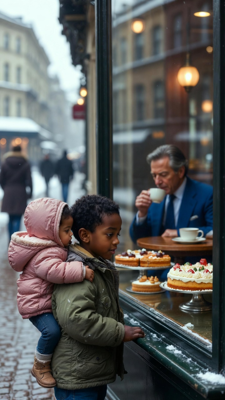 A Boy Begged for an Expired Cake for His Sick Mother — Then a Billionaire Stood Up and Changed Their Lives Forever 🎂💔