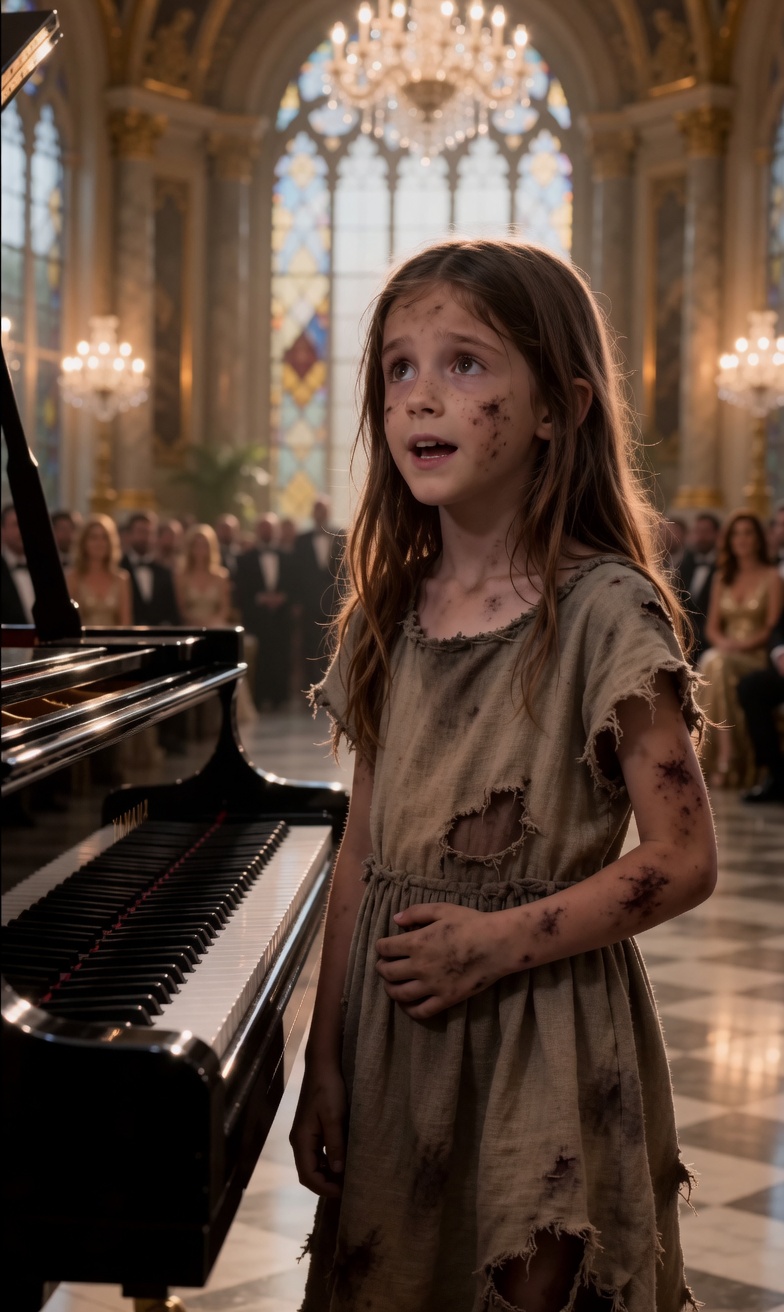 They Laughed When a Barefoot Girl Asked to Play for Food—Then the Host Saw the Birthmark on Her Wrist and Froze