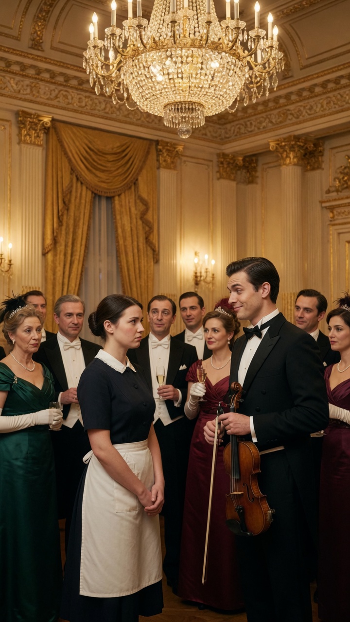 A Billionaire Humiliated a Waitress With a Violin — But When She Played, the Entire Ballroom Fell Silent