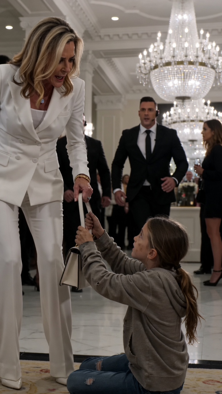 When the little girl refused to let go of the bag... the scene changed.