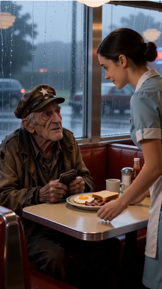 SHE SECRETLY FED A LONELY OLD MAN EVERY DAY — THEN TWO BLACK SUVS PULLED UP TO HER DINER AND CHANGED HER LIFE FOREVER 👇