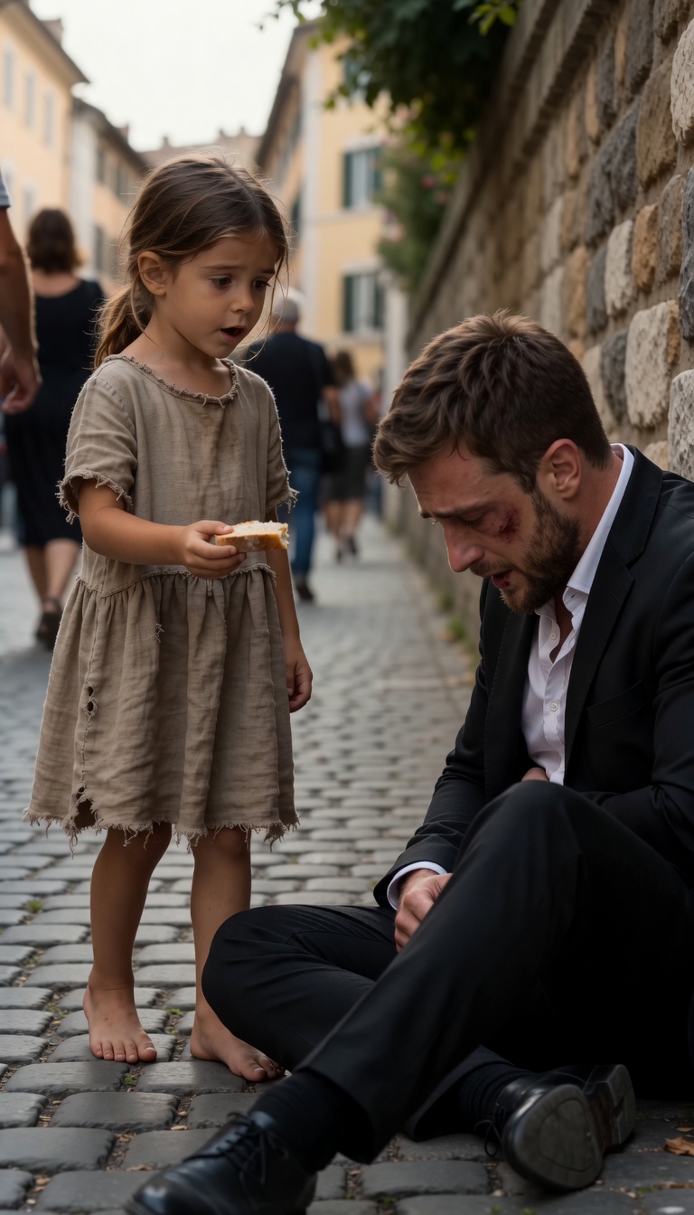 A LITTLE GIRL OFFERED HIM HER LAST BREAD… SECONDS LATER, HE REALIZED SHE WAS THE DAUGHTER HE LOST YEARS AGO