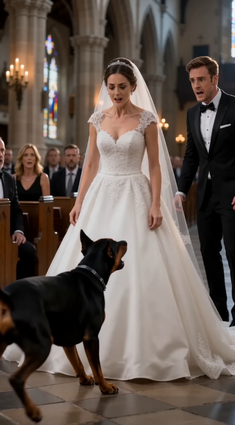 🔥 HIS DOG CRASHED THE WEDDING… SECONDS LATER, THE BRIDE’S SECRET FELL ON THE FLOOR IN FRONT OF EVERYONE