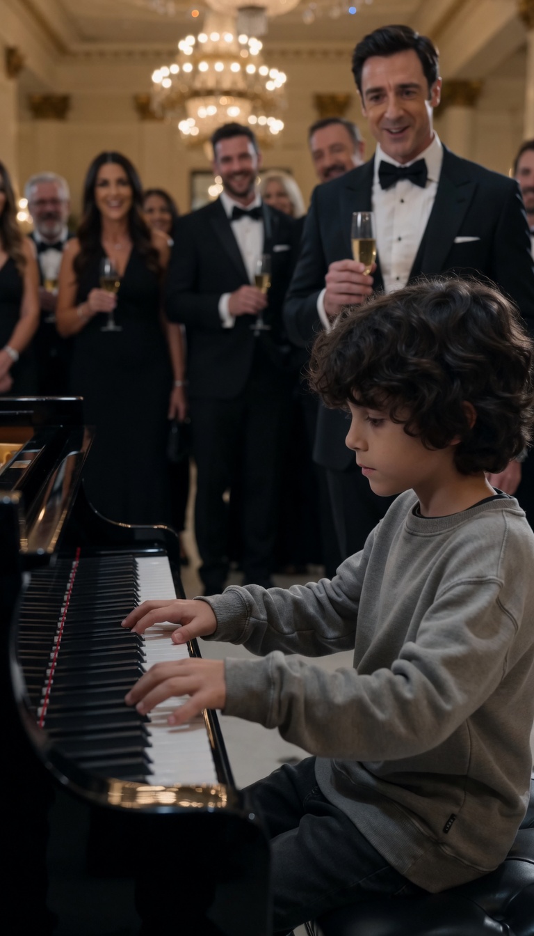 A RICH MAN DEMANDED A PIANO PERFORMANCE — THEN THE BOY'S SONG UNCOVERED A FAMILY SECRET