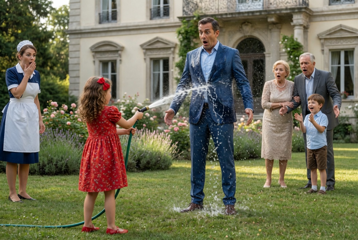 MY MILLIONAIRE FATHER CARED MORE ABOUT HIS SUIT THAN US—UNTIL WE SOAKED HIM WITH A HOSE… AND HE FELL TO HIS KNEES CRYING IN THE MUD