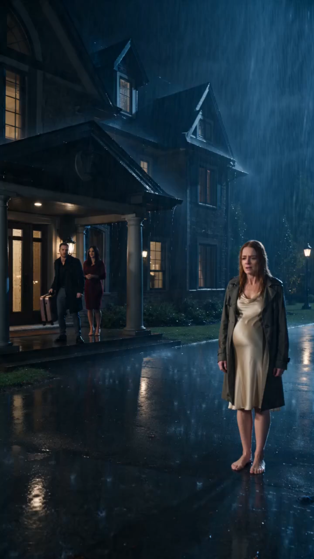 HE THREW HIS PREGNANT WIFE INTO THE RAIN FOR HIS MISTRESS—15 MINUTES LATER HER BILLIONAIRE FATHER ARRIVED WITH LAWYERS AND BLACK SUVS