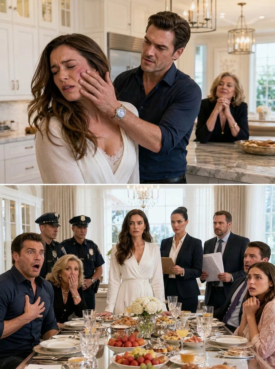 My husband repeatedly sla:pped me in the face over a trivial matter. The next morning, he saw a lavish feast and said, “It’s good that you’ve finally come to your senses!” But he panicked and nearly fainted from shock after seeing the guests seated at the table…