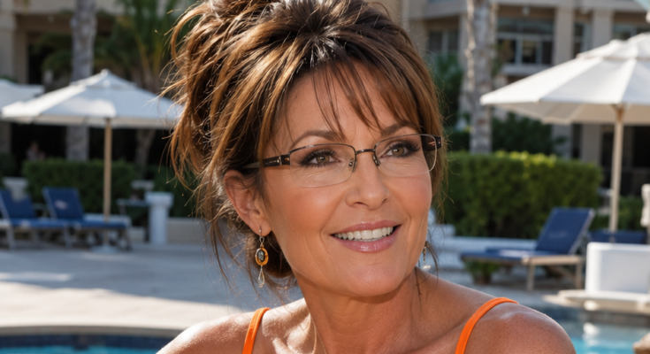 Her T0PIESS Photo Leaving Nothing To Imagination Sarah Palin Shows it All🧢🧣 - Wonder Stars