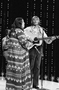 Get ready for goosebumps hearing late greats John Denver and Cass Elliot’s live duet on “Leaving on a Jet Plane” – this has to be one of the greatest vocal duos ever!