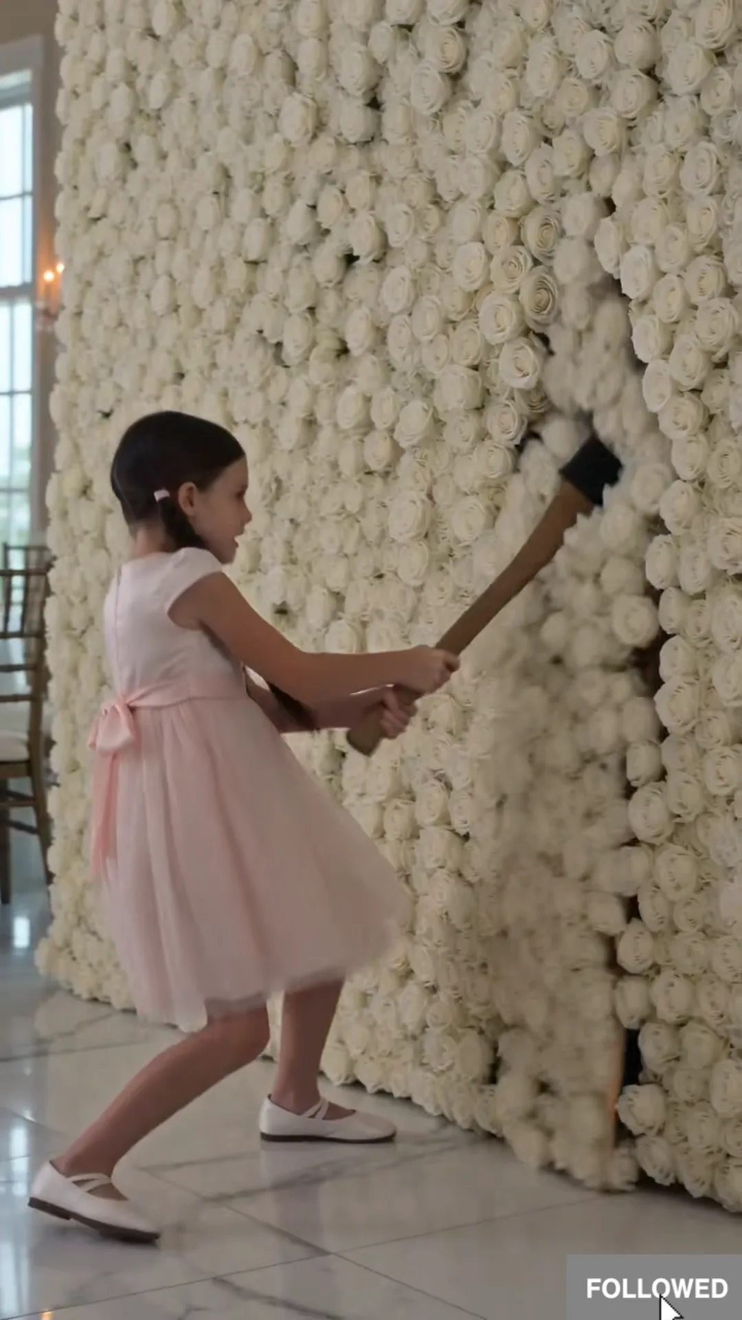 A 7-Year-Old Girl Smashed the Flower Wall at Her Father’s Wedding—What She Found Behind It Exposed the Bride’s Terrifying Secret