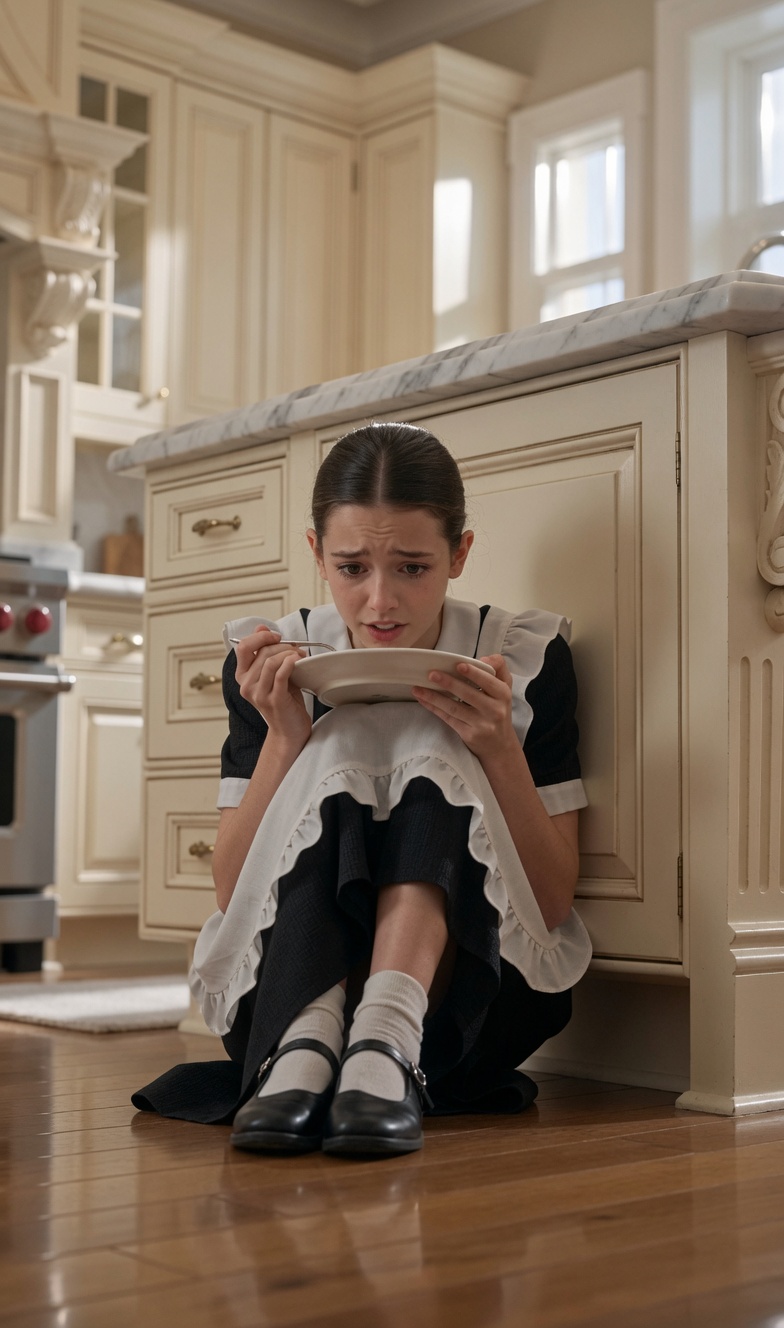 The Billionaire Caught a Starving Maid Eating Leftovers—Then He Saw the Locket and Turned Pale