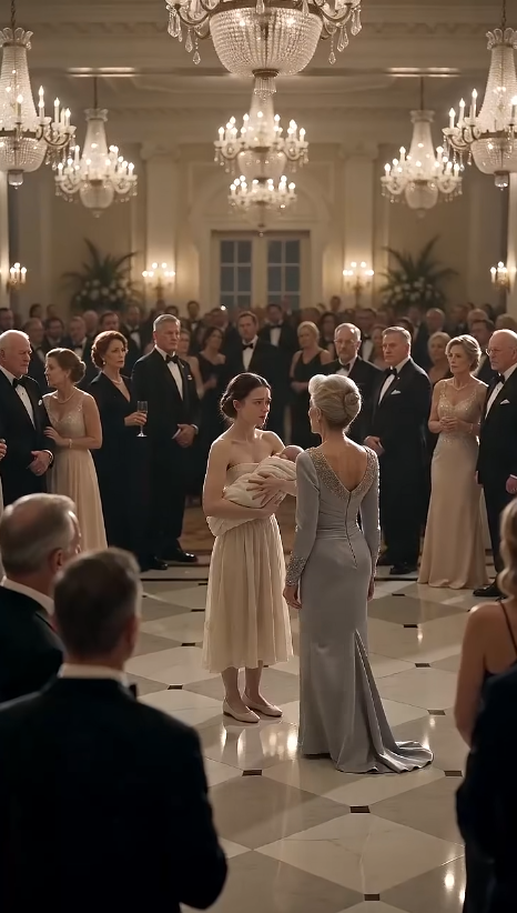 A Wealthy Mother-In-Law Slapped A Young Mother In A Crowded Banquet Hall And Called Her A Worthless Orphan… But When An Old Military Investigator Saw The Tarnished Metal Around Her Neck, The Entire Room Went Dead Quiet.