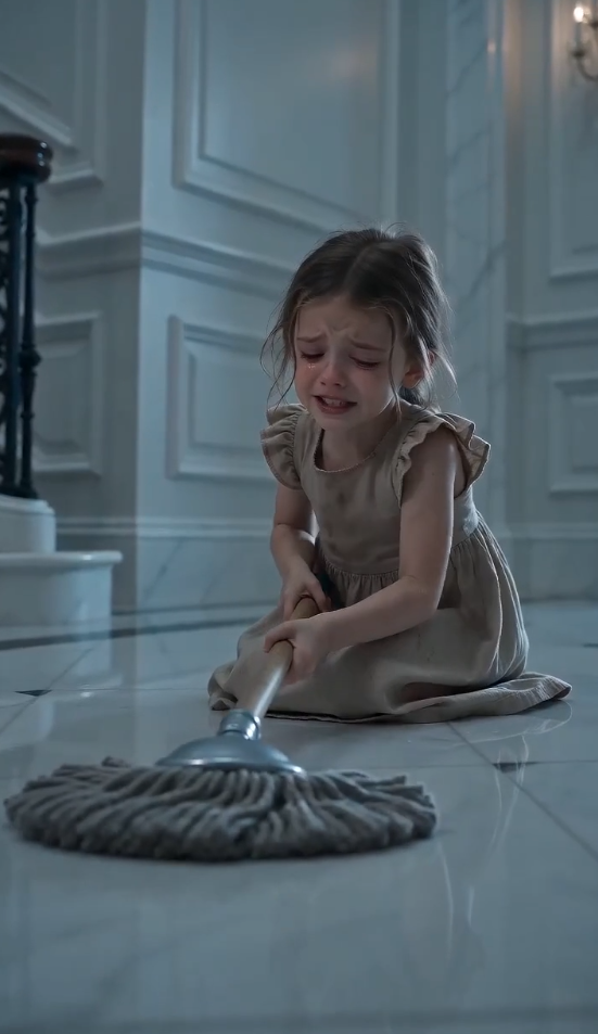 The Little Girl Was Forced to Clean a Mansion She Inherited—Then Her Father Found the Secret Note on Her Bracelet