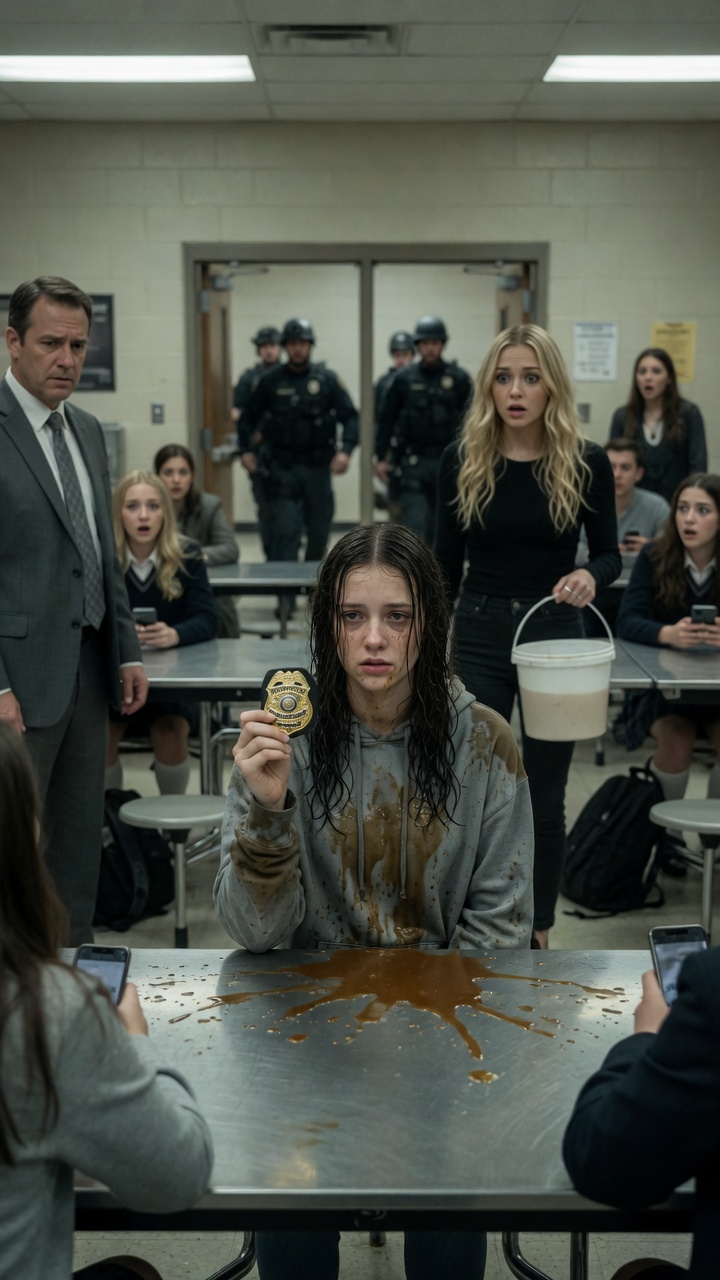 Everyone made fun of her… until she showed her badge and the police entered the dining room