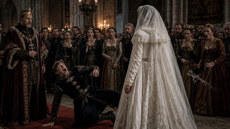 The duke had hidden his daughter’s face since childhood beneath a dark metal mask and a white veil, so no one in the castle would see her real face until the day of her wedding: but when the groom finally removed the mask at the altar, the entire hall froze in horror at what had been hidden underneath 😳