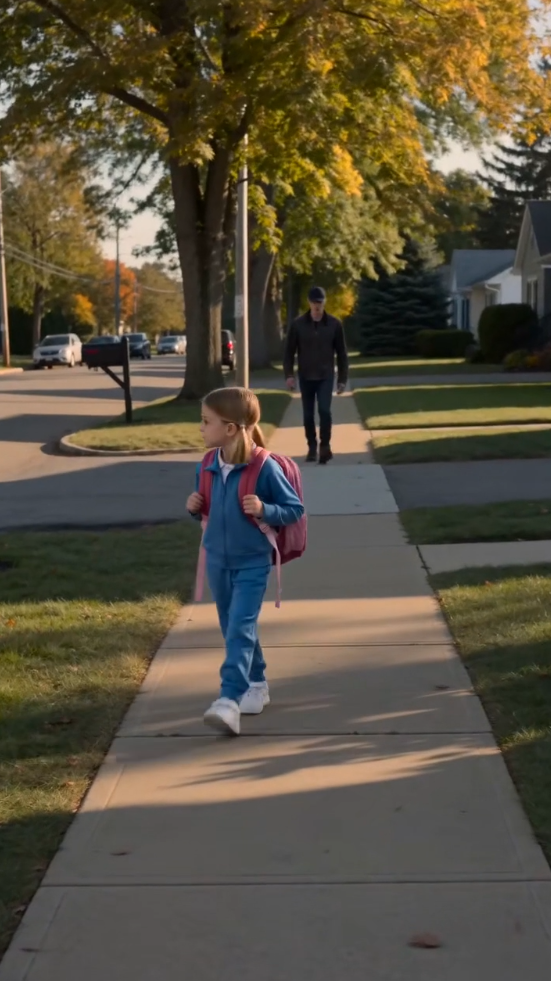 A seven-year-old girl was walking home from school when she realized a stranger had been following her for several minutes. She didn’t run or scream… Instead, Sofia did something the man clearly never expected 🫣😲