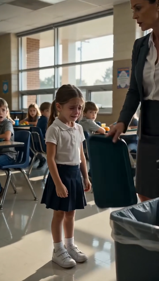 I went to the school to cheer up my daughter, but when I entered the cafeteria I was paralyzed to see the teacher publicly humiliating her and throwing her lunch in the trash