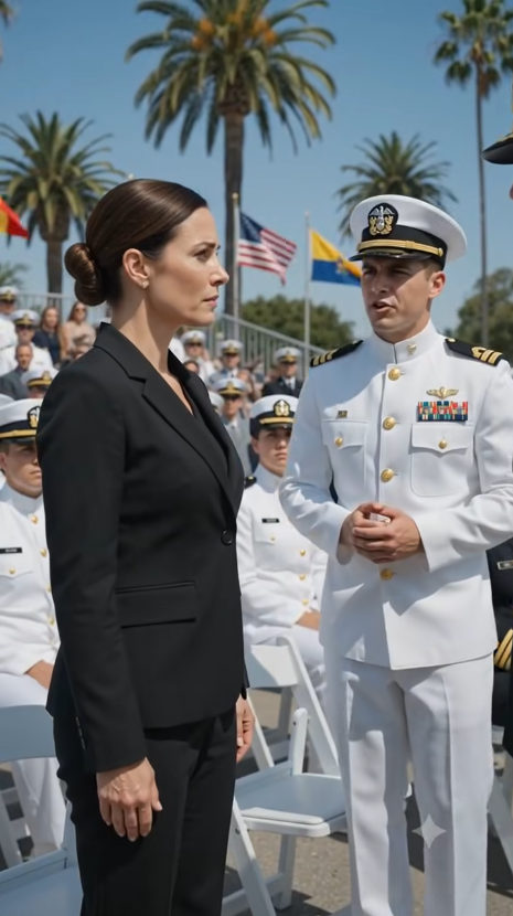 My family treated me like a stranger at my brother’s Navy SEAL graduation — until the commander suddenly stopped the entire ceremony, saluted me, and said words that left everyone frozen in shock: “Ma’am… we’ve been waiting for you.”