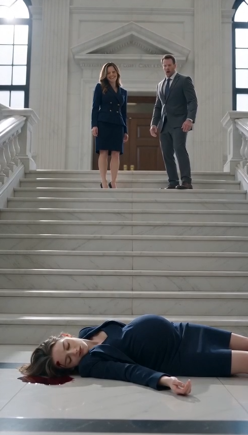 The mistress shoved his eight-month pregnant wife down the courthouse steps—but she never imagined the woman collapsing in a pool of blood was the beloved sister of the most ruthless attorney in the entire state.