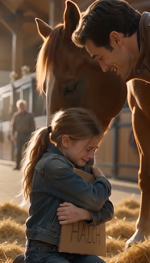 The Ranch Owner Made a Little Girl Kneel With an EVICTED Sign — Then a Man in a Black Suit Walked Into the Stable