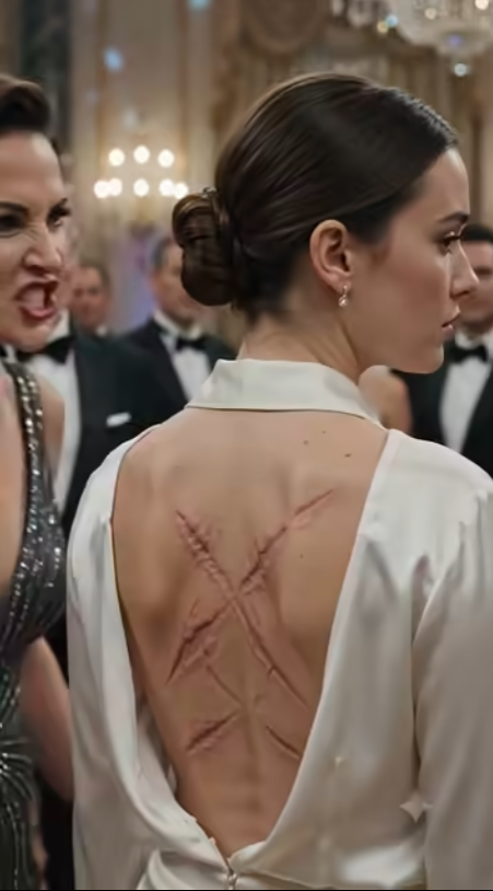 At my father’s luxury retirement party, my sister grabbed my collar and violently tore my shirt open to humiliate me. "Look at the freak! Where have you been hiding for 5 years?"