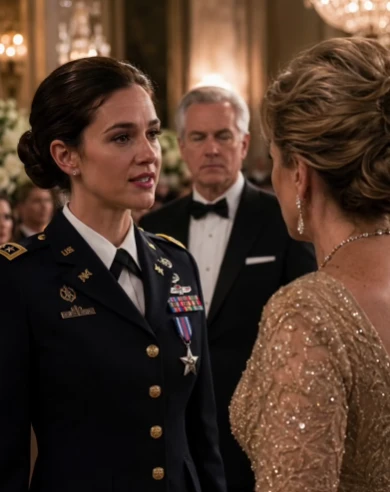The Navy Dress That Stayed on the Bed: How a Dismissed Sister Walked Into a Billionaire’s High-Society Wedding in Dress Blues, Silenced 150 Elitist Guests, and Commanded the Respect of the Caldwell Empire.