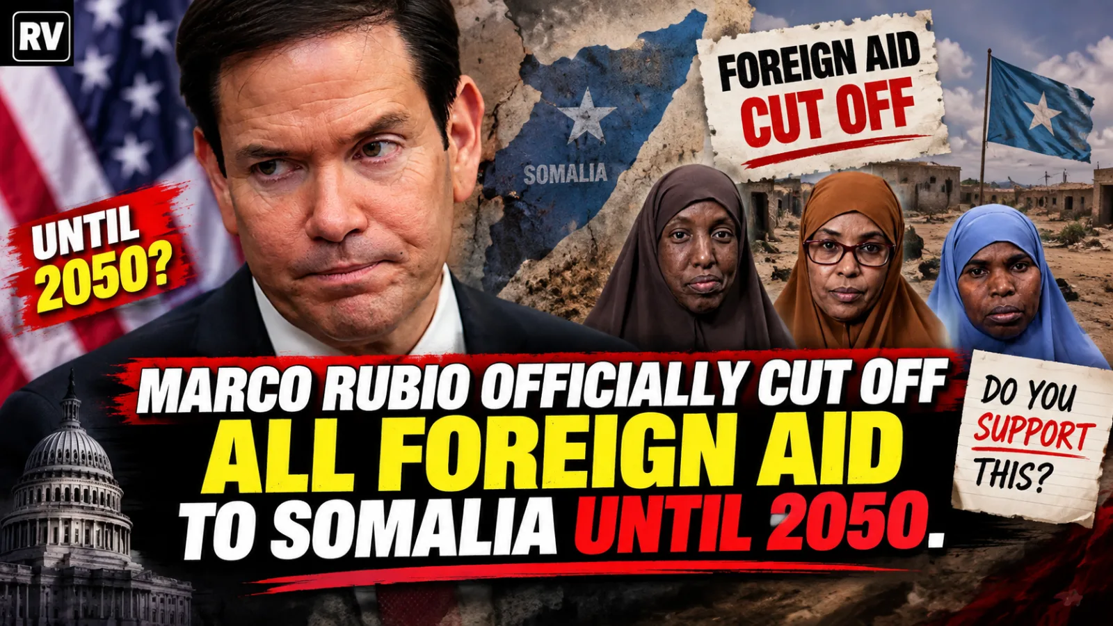 RUBIO PULLS THE PLUG ON U.S. AID TO SOMALIA — AS A STUNNING “2050 DEADLINE” CLAIM BLOWS THE FIGHT WIDE OPEN…