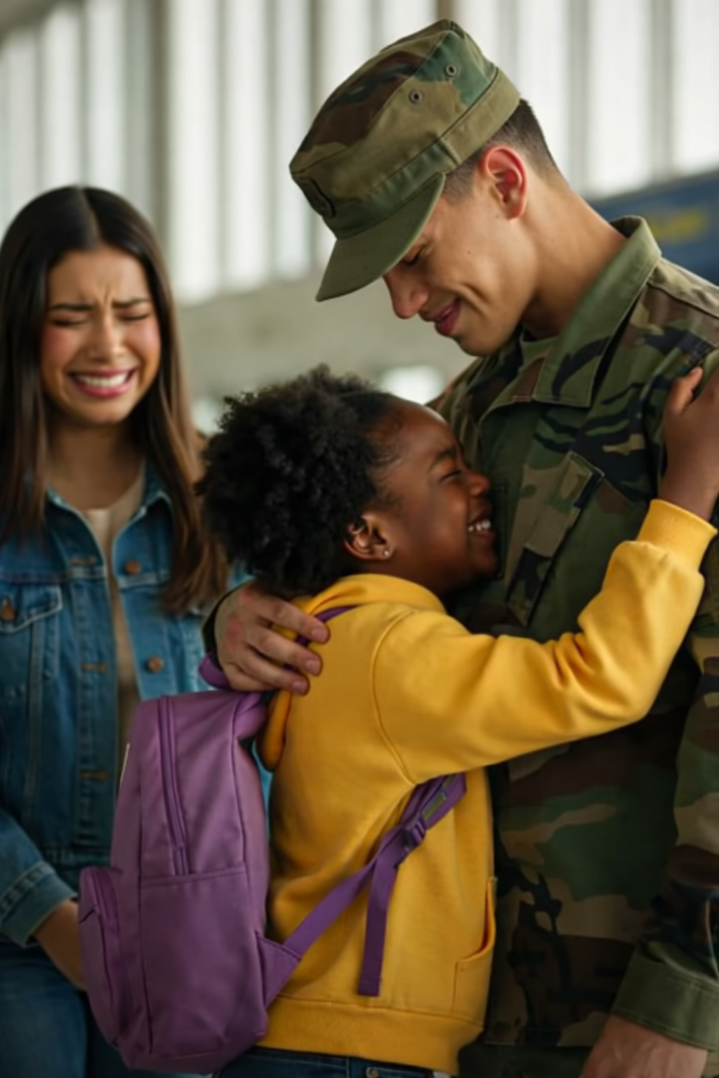 At Dallas Airport, a Little Girl Ran Through the Crowd… Then the Soldier Took Off His Cap