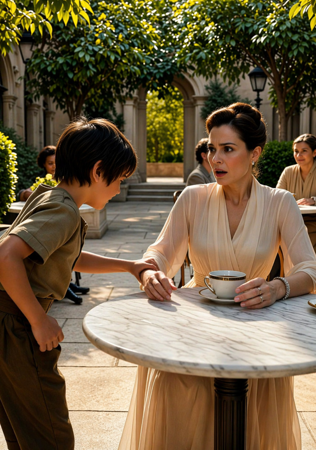 My Mom Said I’d Find You Here,” the Boy Whispered  and the Woman Turned Pale